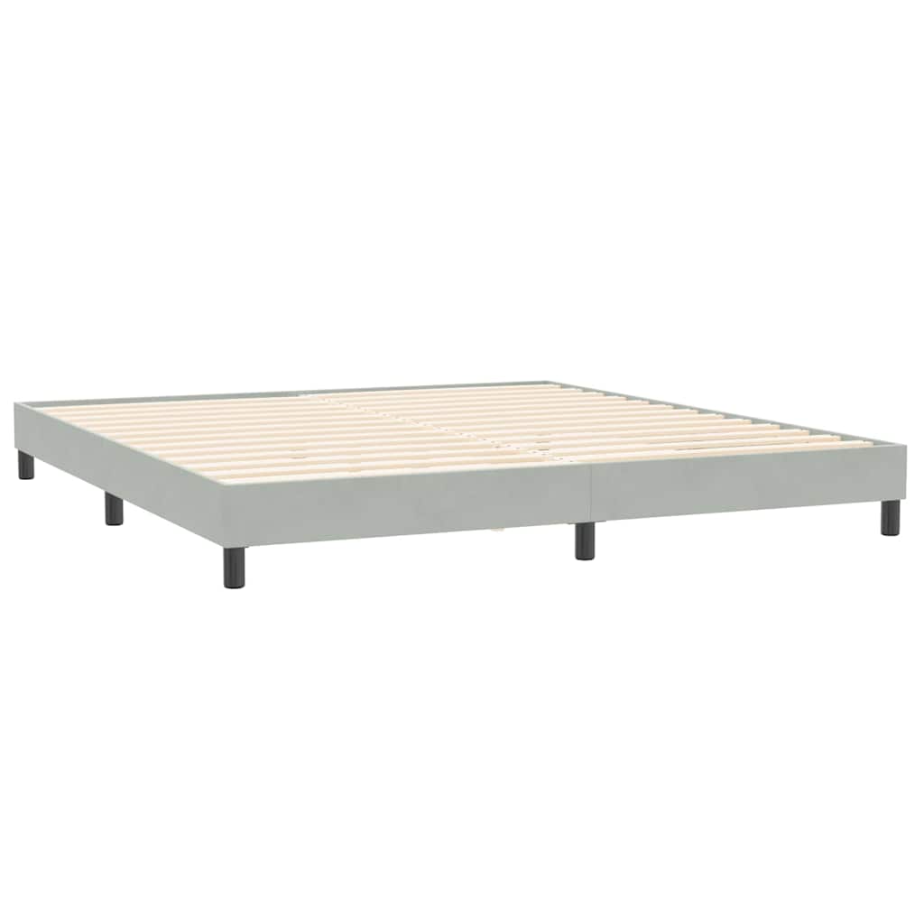 sengeramme uden madras 200x210 cm fløjl lysegrå