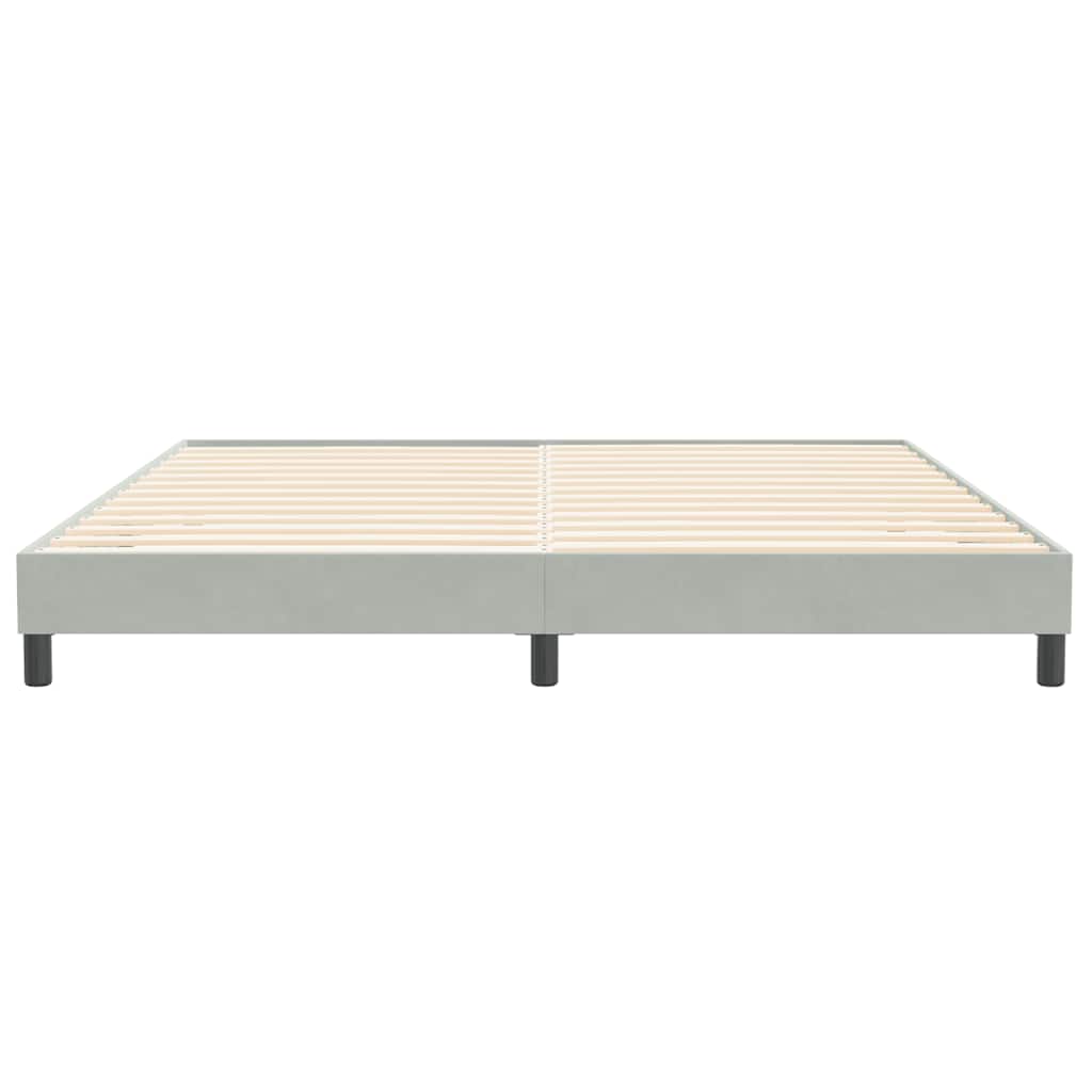 sengeramme uden madras 200x210 cm fløjl lysegrå