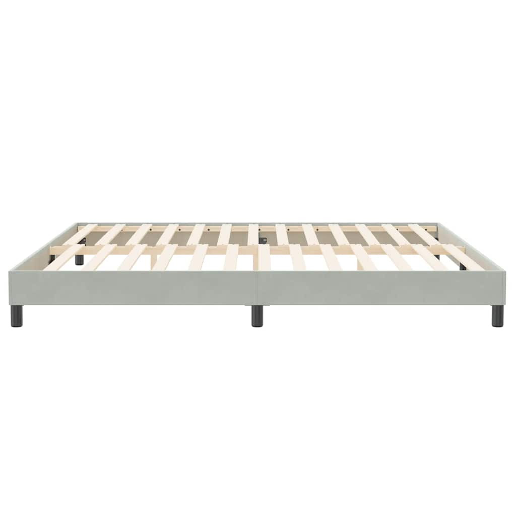 sengeramme uden madras 200x210 cm fløjl lysegrå