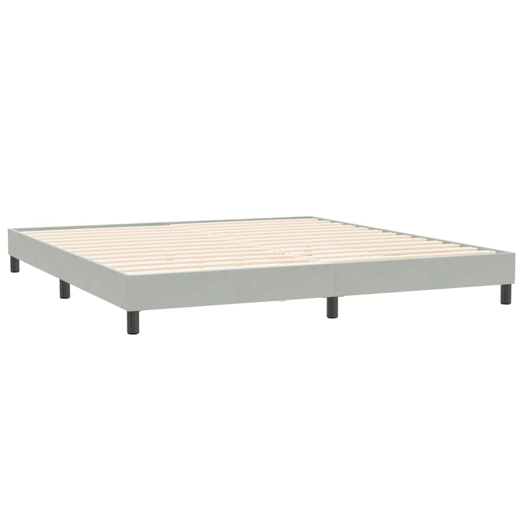 sengeramme uden madras 200x210 cm fløjl lysegrå