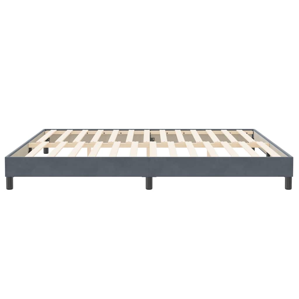 sengeramme uden madras 200x210 cm fløjl mørkegrå