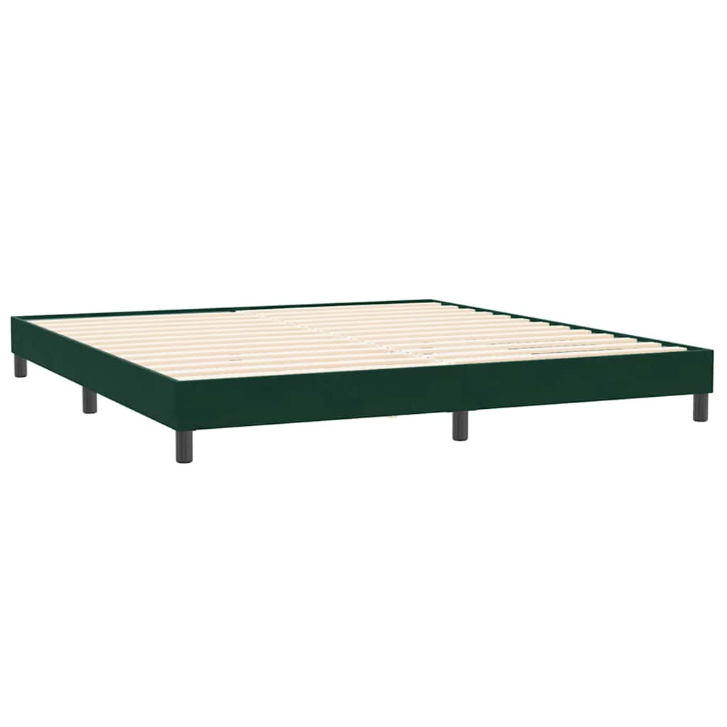 sengeramme uden madras 200x210 cm fløjl mørkegrøn