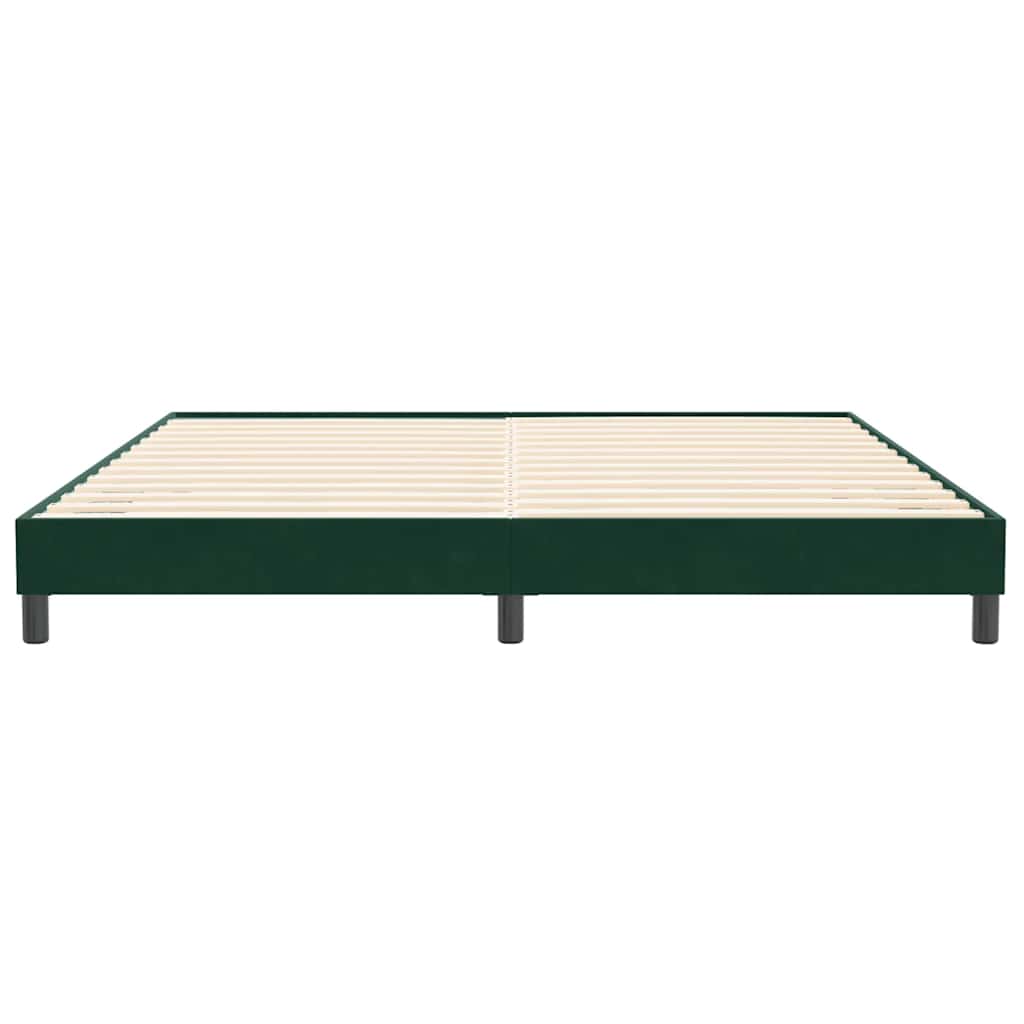 sengeramme uden madras 200x210 cm fløjl mørkegrøn
