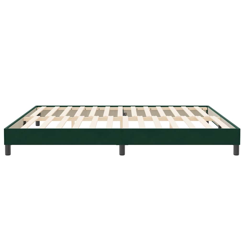 sengeramme uden madras 200x210 cm fløjl mørkegrøn