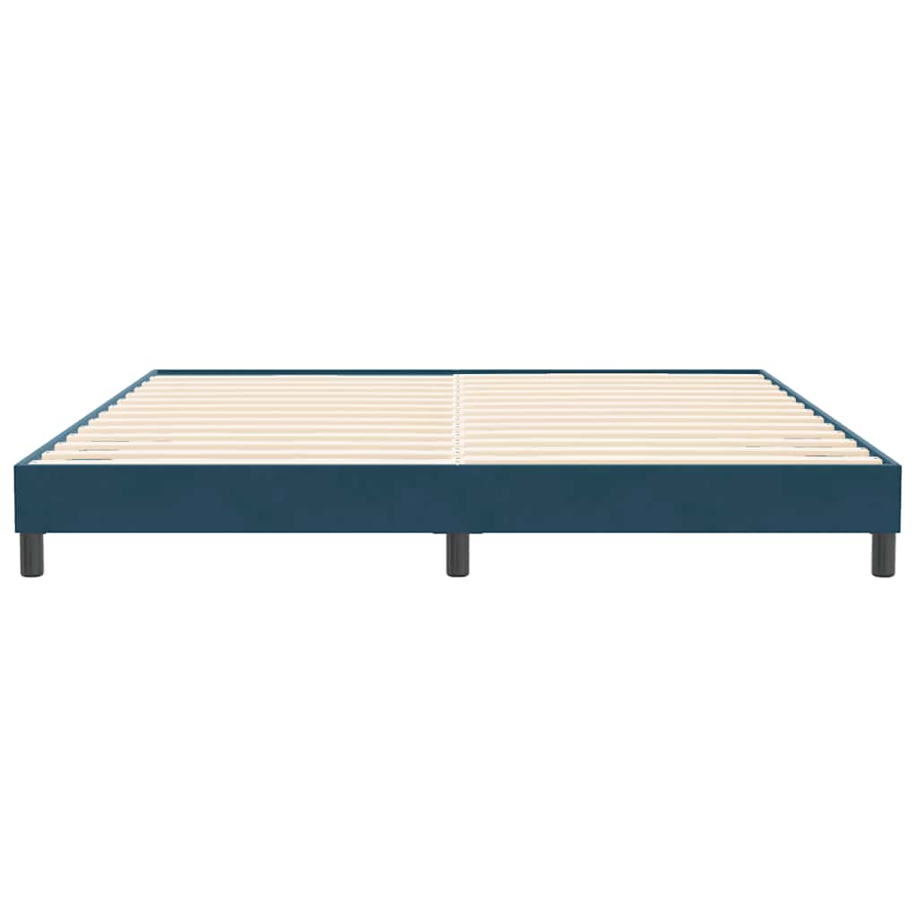 sengeramme uden madras 200x210 cm fløjl mørkeblå