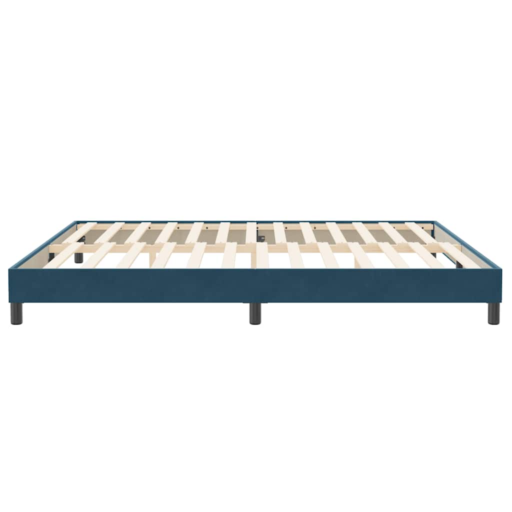 sengeramme uden madras 200x210 cm fløjl mørkeblå