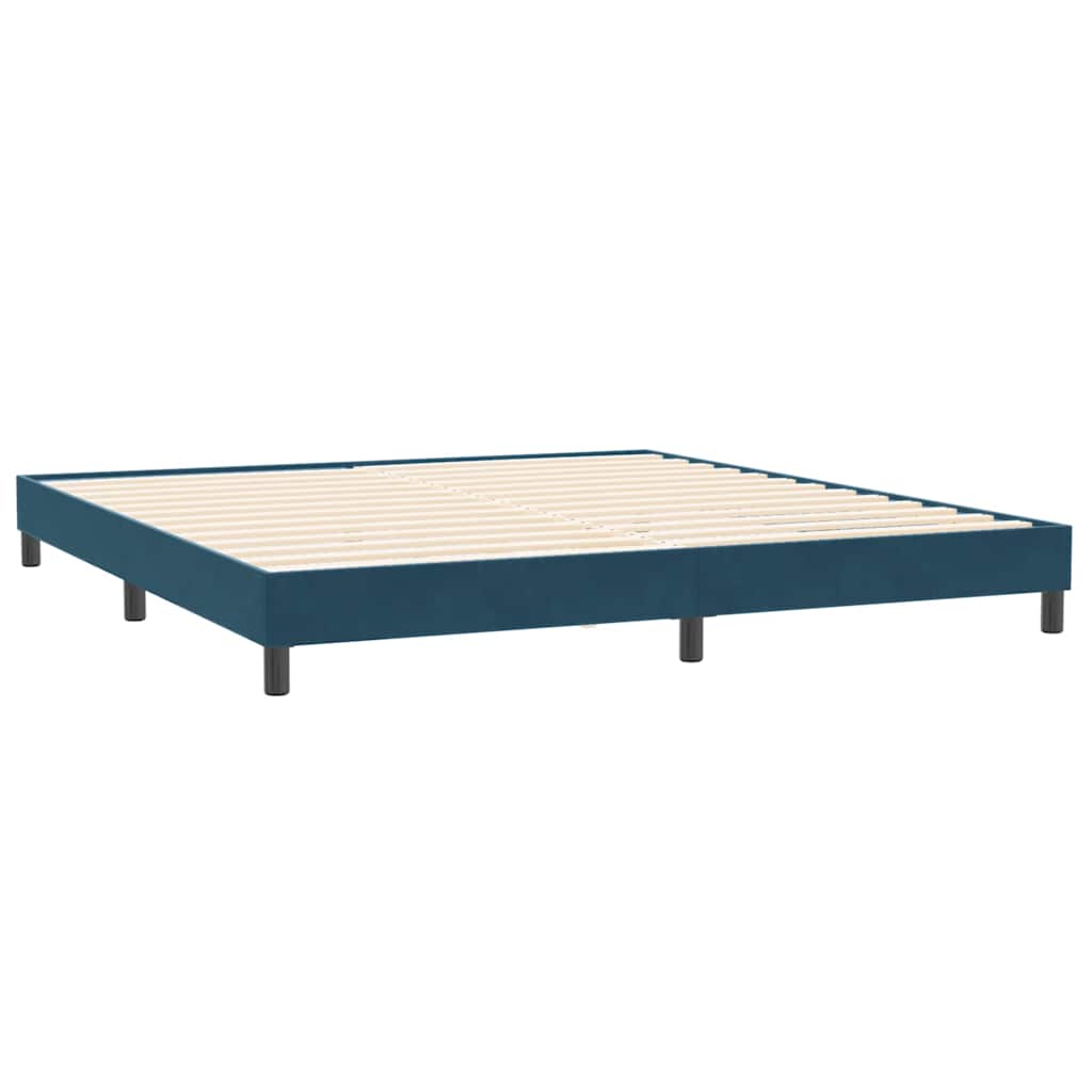 sengeramme uden madras 200x210 cm fløjl mørkeblå