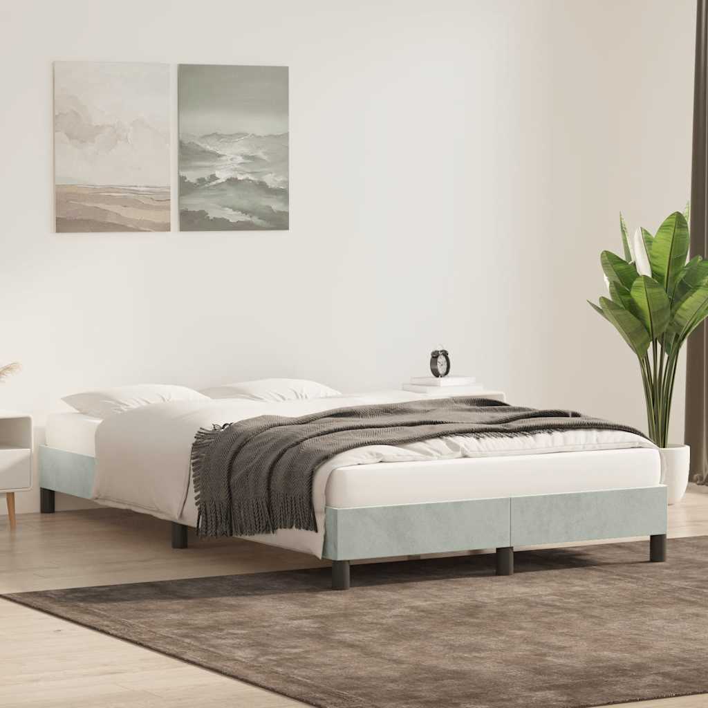 sengeramme uden madras 80x220 cm fløjl lysegrå