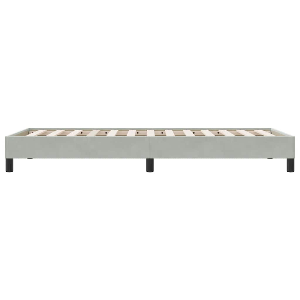 sengeramme uden madras 80x220 cm fløjl lysegrå