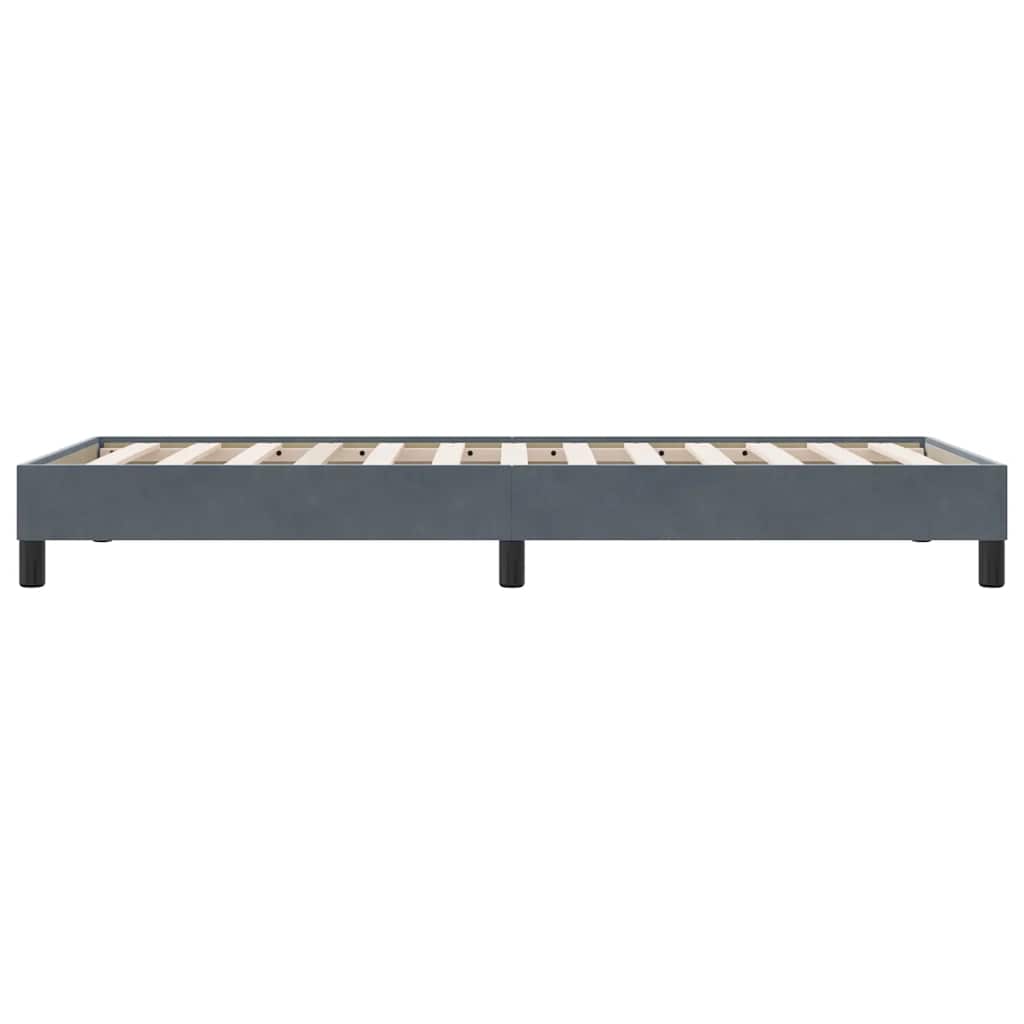 sengeramme uden madras 80x220 cm fløjl mørkegrå