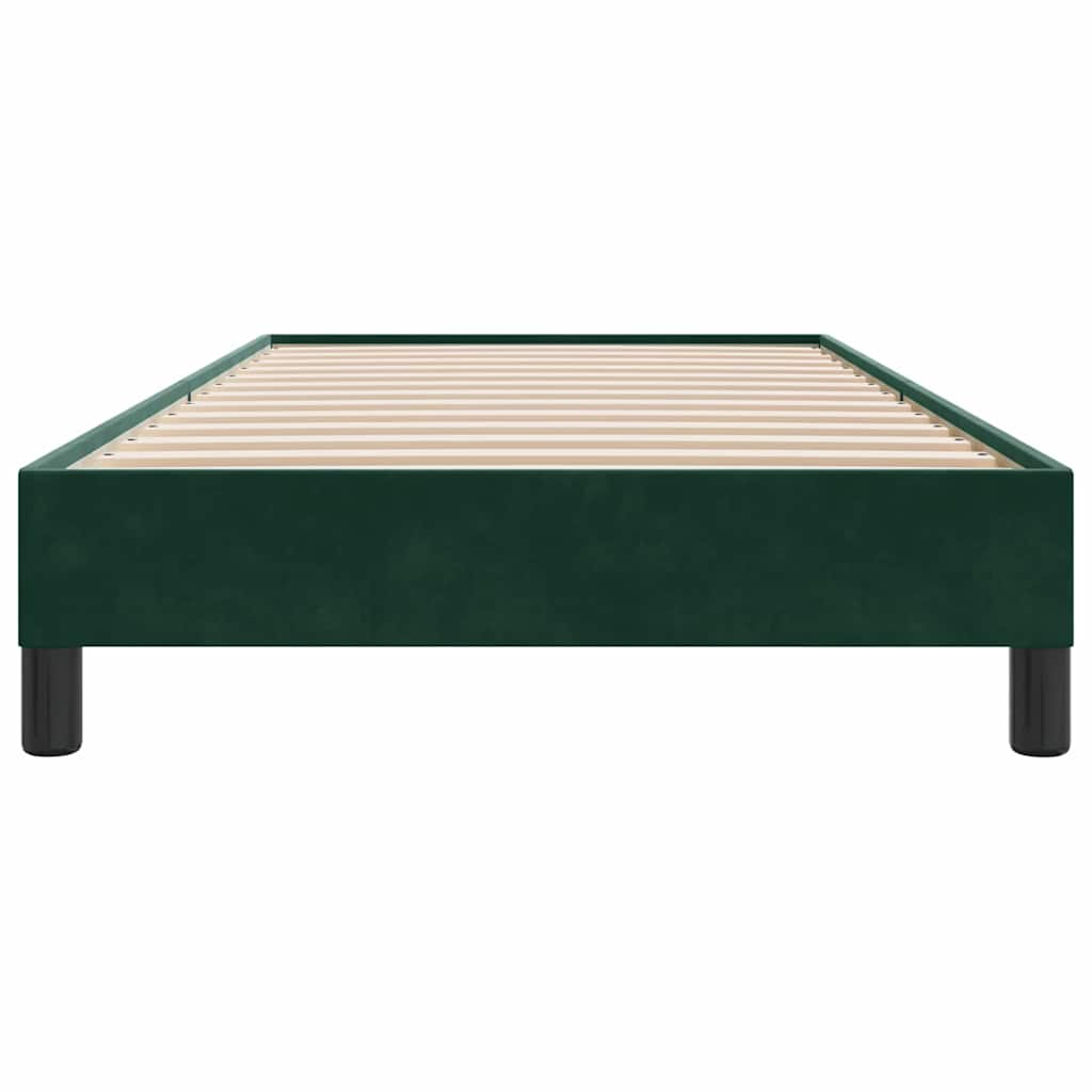 sengeramme uden madras 80x220 cm fløjl mørkegrøn