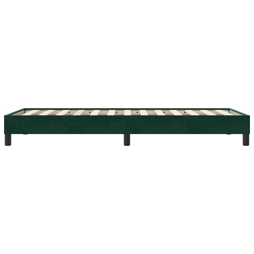 sengeramme uden madras 80x220 cm fløjl mørkegrøn