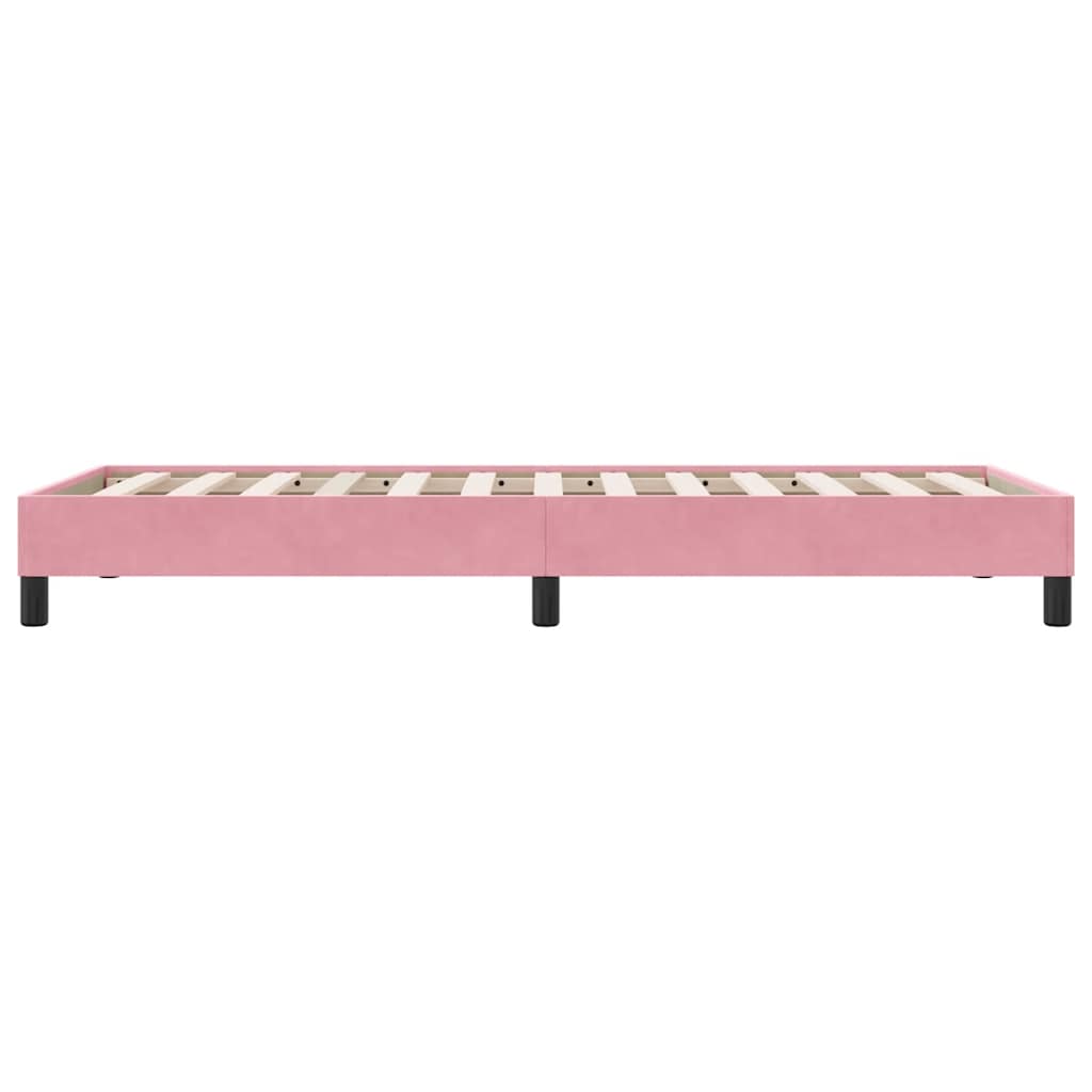 sengeramme uden madras 80x220 cm fløjl lyserød
