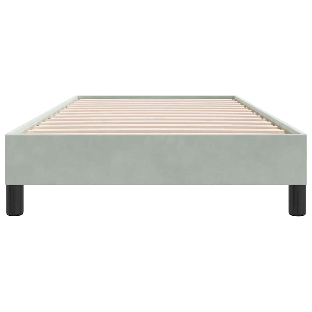 sengeramme uden madras 90x220 cm fløjl lysegrå