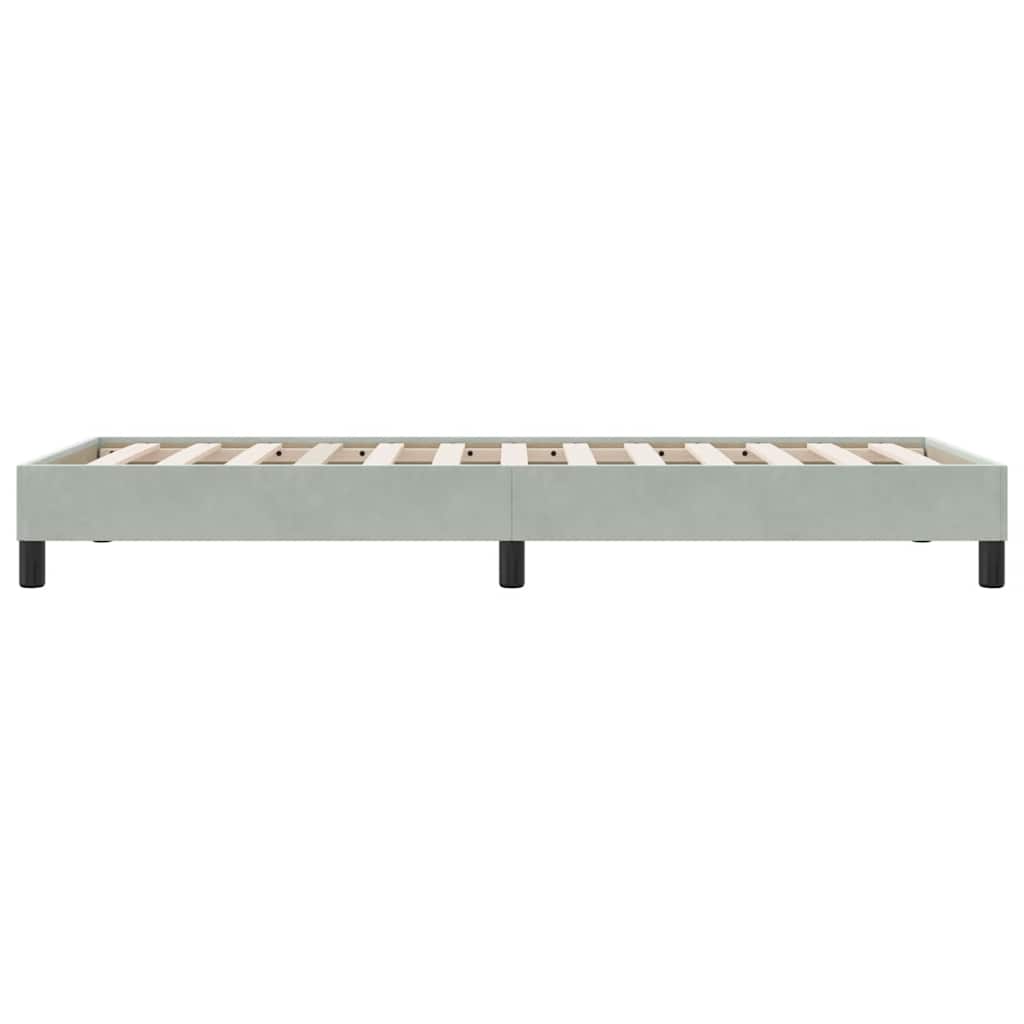 sengeramme uden madras 90x220 cm fløjl lysegrå
