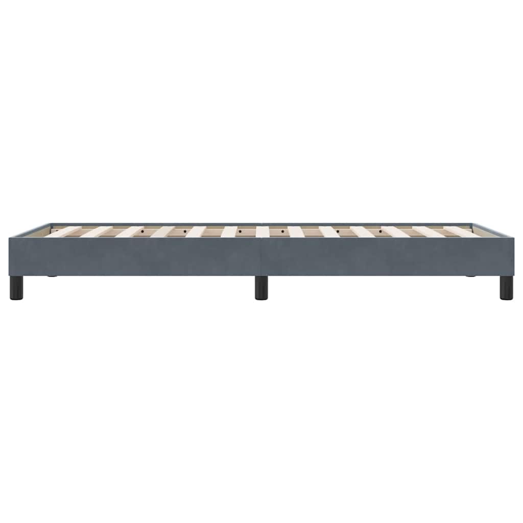 sengeramme uden madras 90x220 cm fløjl mørkegrå