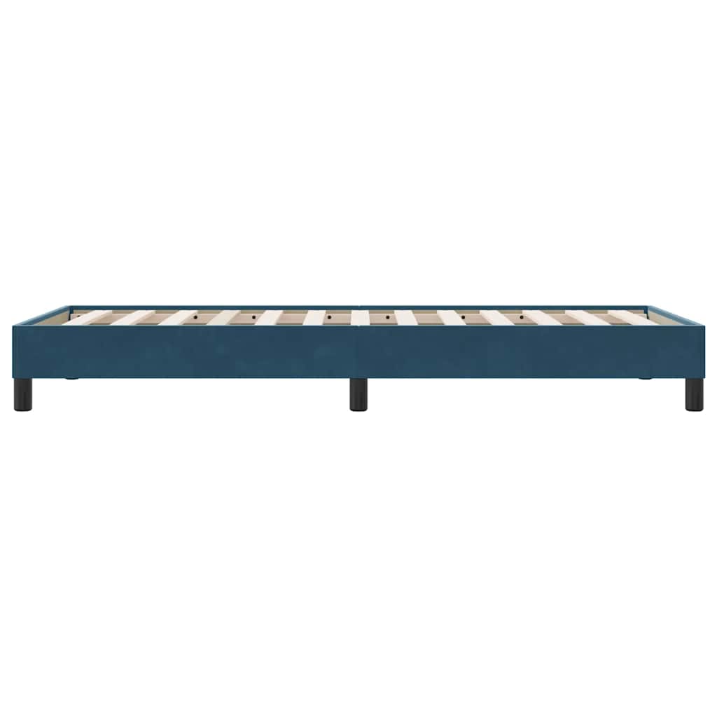 sengeramme uden madras 90x220 cm fløjl mørkeblå
