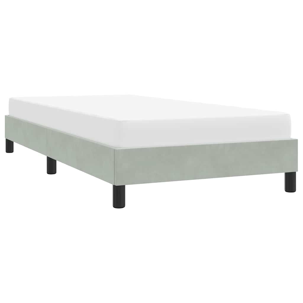 sengeramme uden madras 100x200 cm fløjl lysegrå