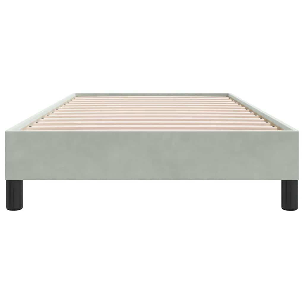 sengeramme uden madras 100x200 cm fløjl lysegrå