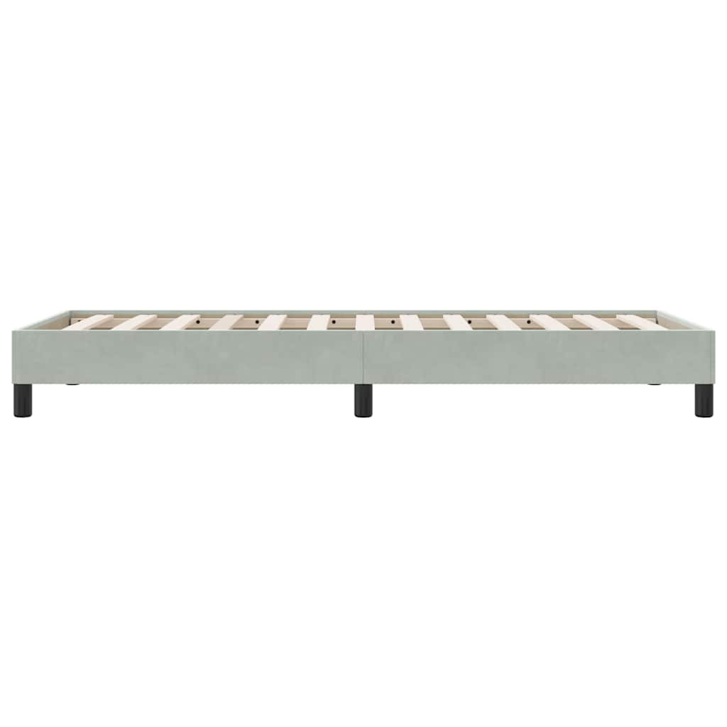 sengeramme uden madras 100x200 cm fløjl lysegrå
