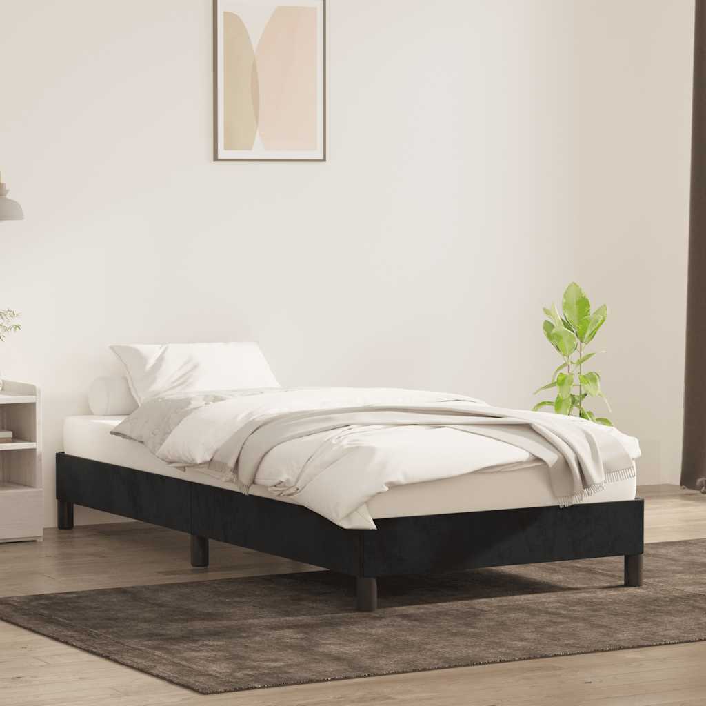 sengeramme uden madras 100x220 cm fløjl sort