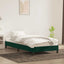 sengeramme uden madras 100x220 cm fløjl mørkegrøn