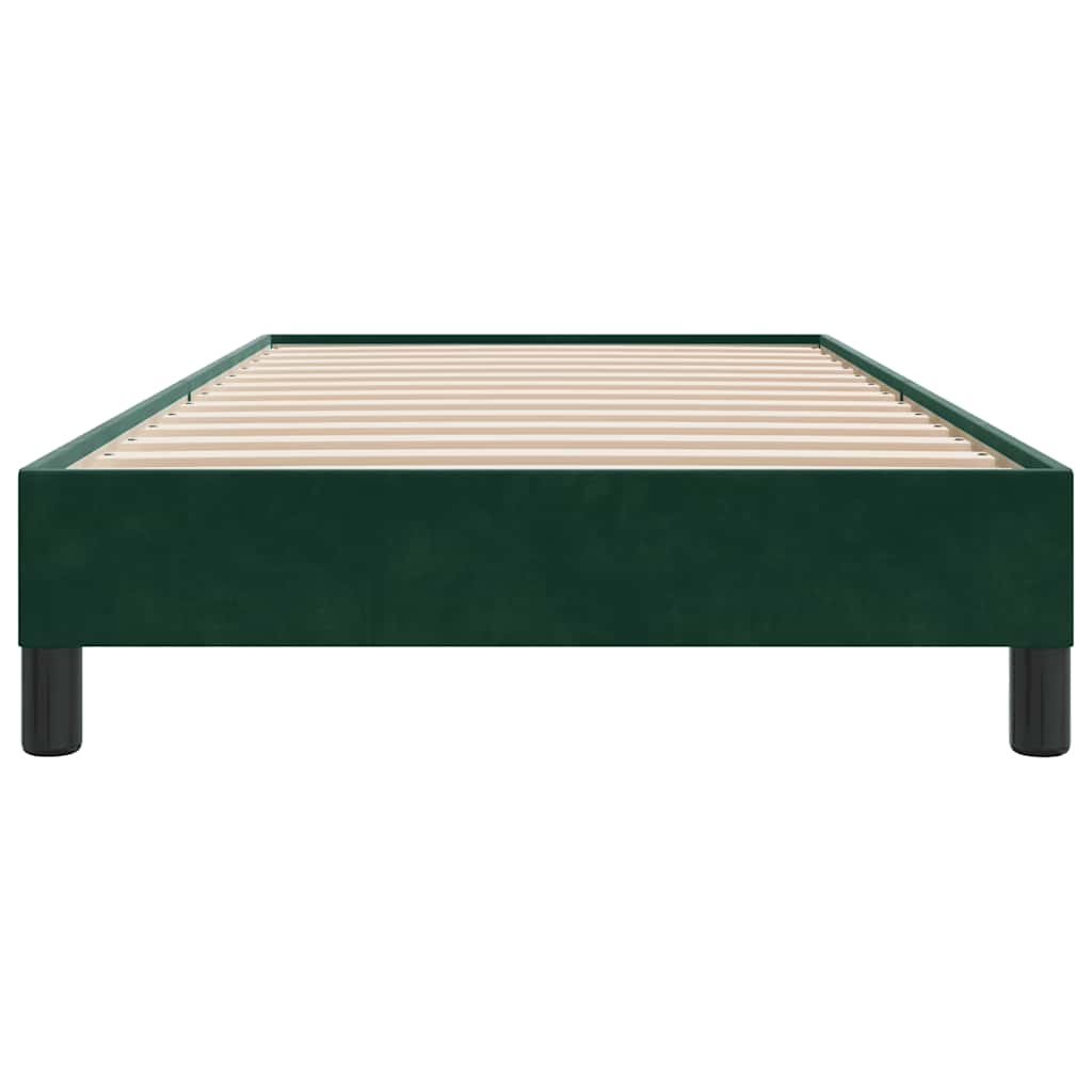 sengeramme uden madras 100x220 cm fløjl mørkegrøn