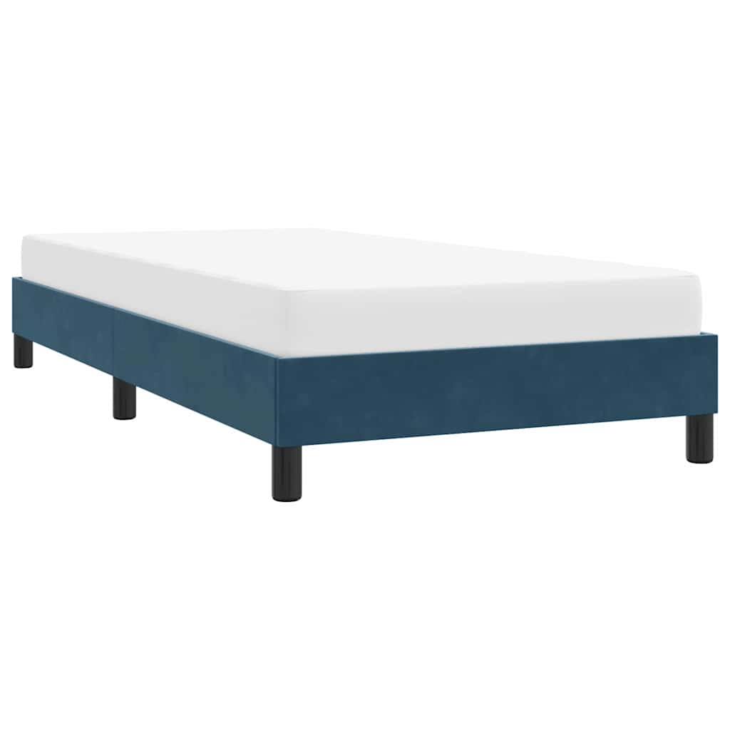 Sengeramme uden madras 100x220 cm fløjl mørkeblå