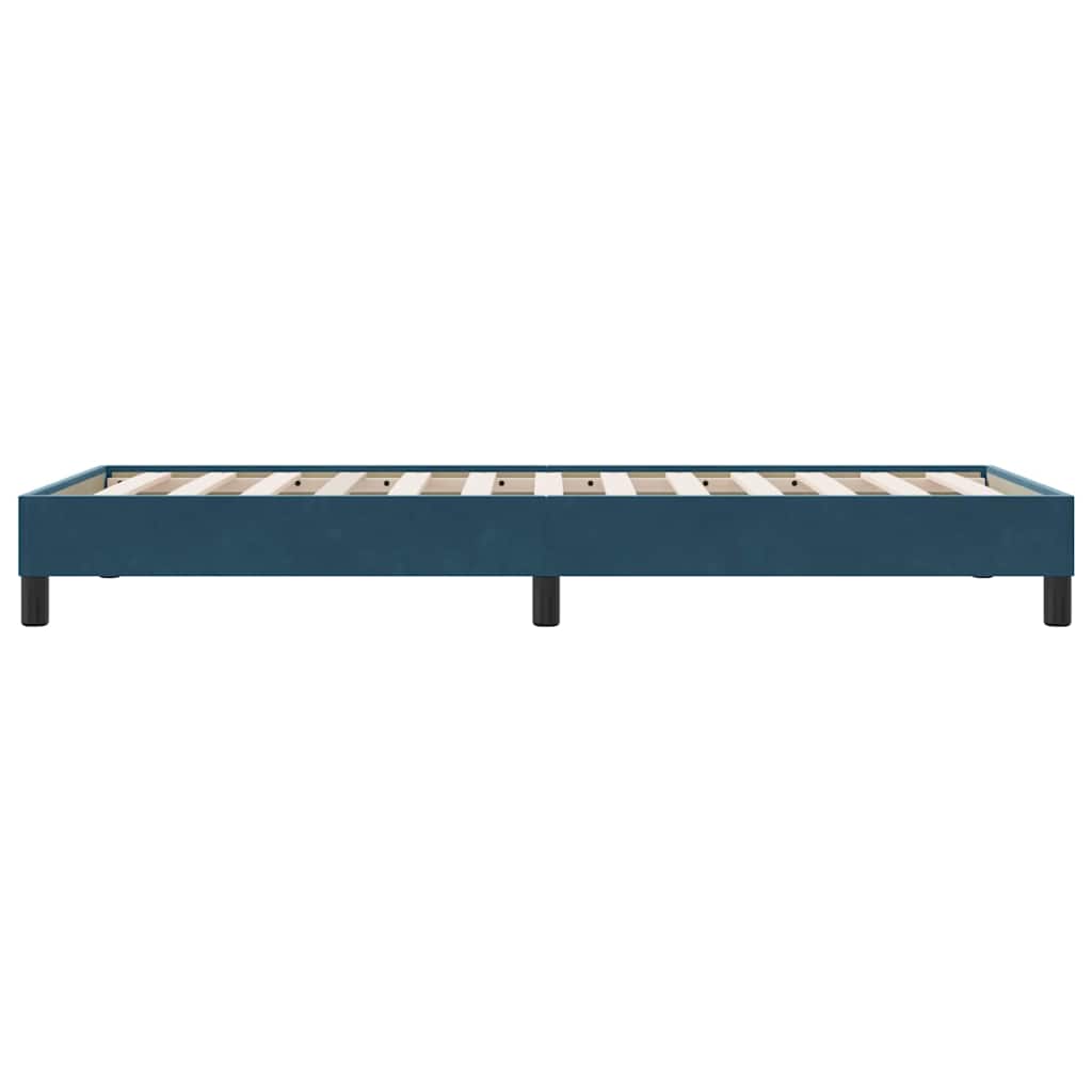 Sengeramme uden madras 100x220 cm fløjl mørkeblå