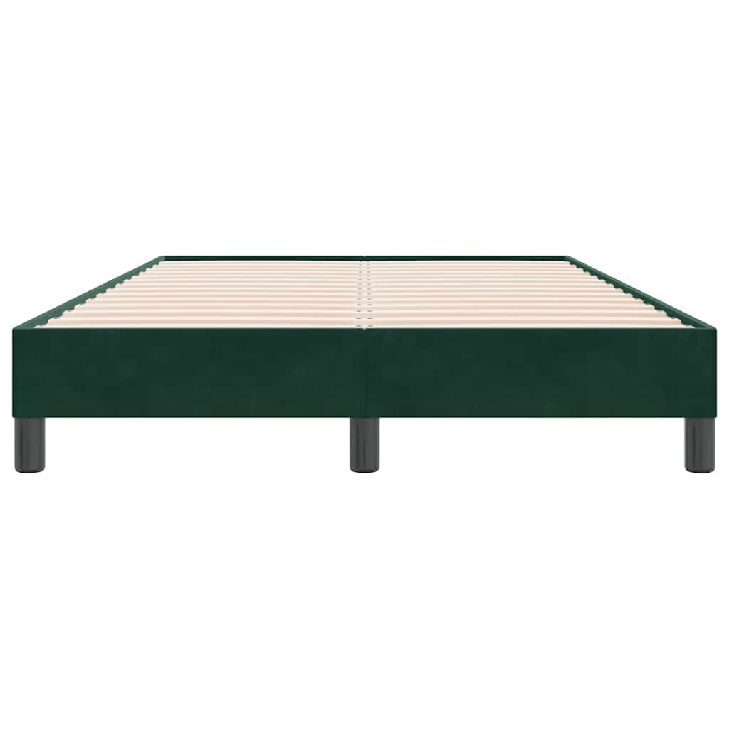 sengeramme uden madras 120x220 cm fløjl mørkegrøn