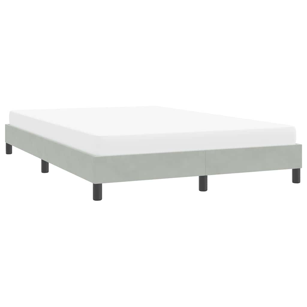 sengeramme uden madras 140x220 cm fløjl lysegrå