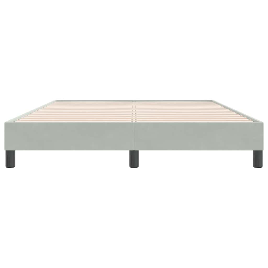 sengeramme uden madras 140x220 cm fløjl lysegrå