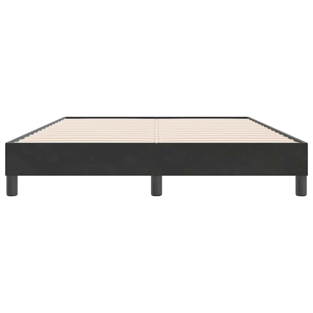 sengeramme uden madras 140x220 cm fløjl sort