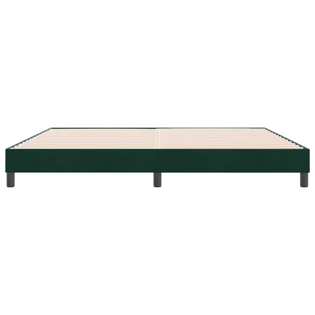 sengeramme uden madras 180x220 cm fløjl mørkegrøn