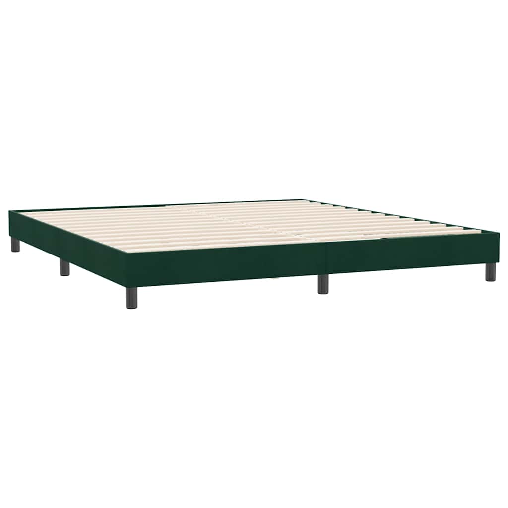 sengeramme uden madras 180x220 cm fløjl mørkegrøn