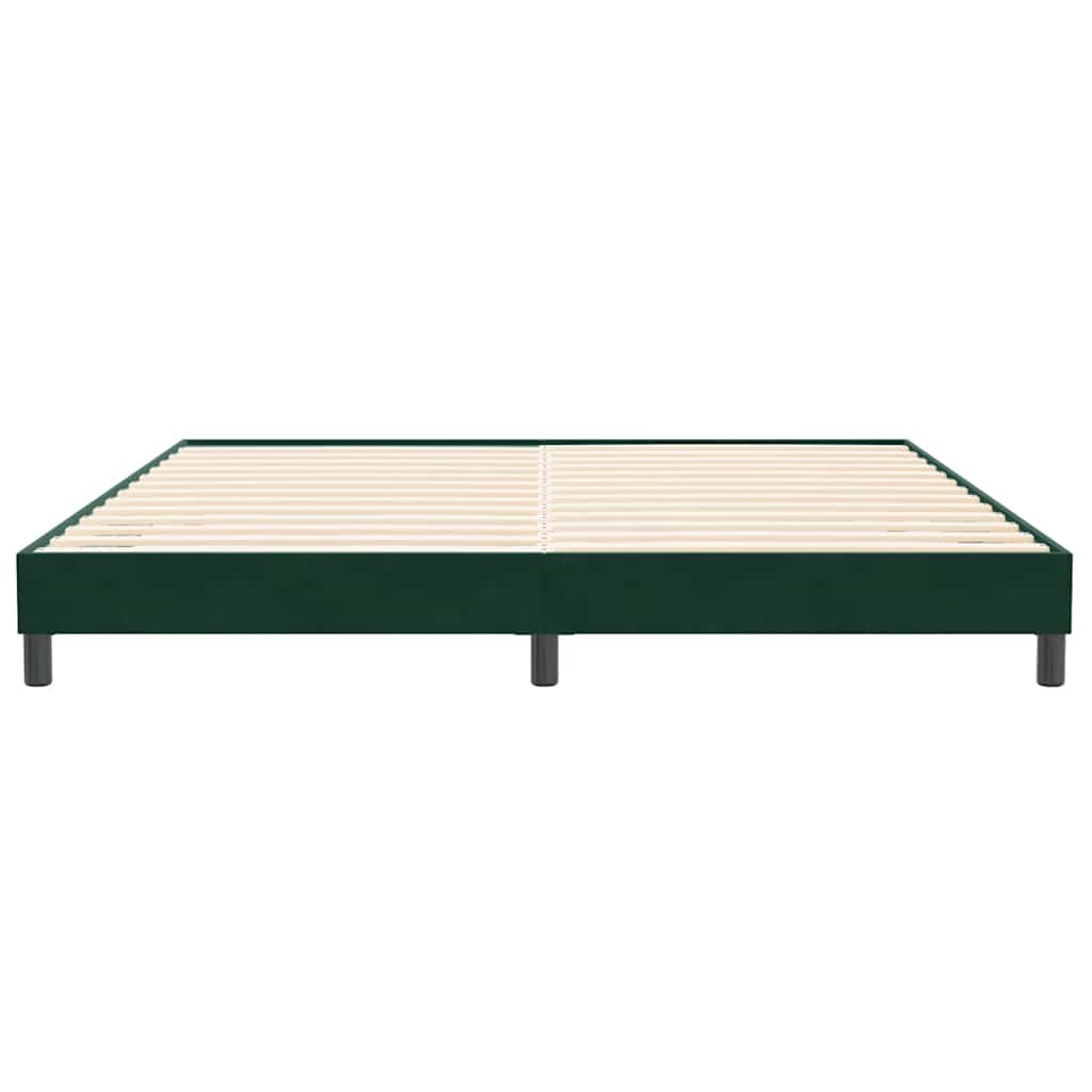 sengeramme uden madras 200x220 cm fløjl mørkegrøn