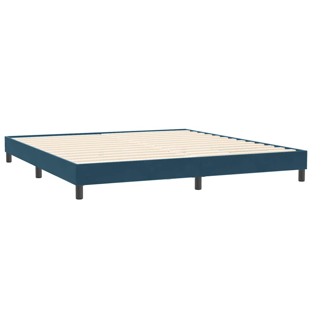 sengeramme uden madras 200x220 cm fløjl mørkeblå