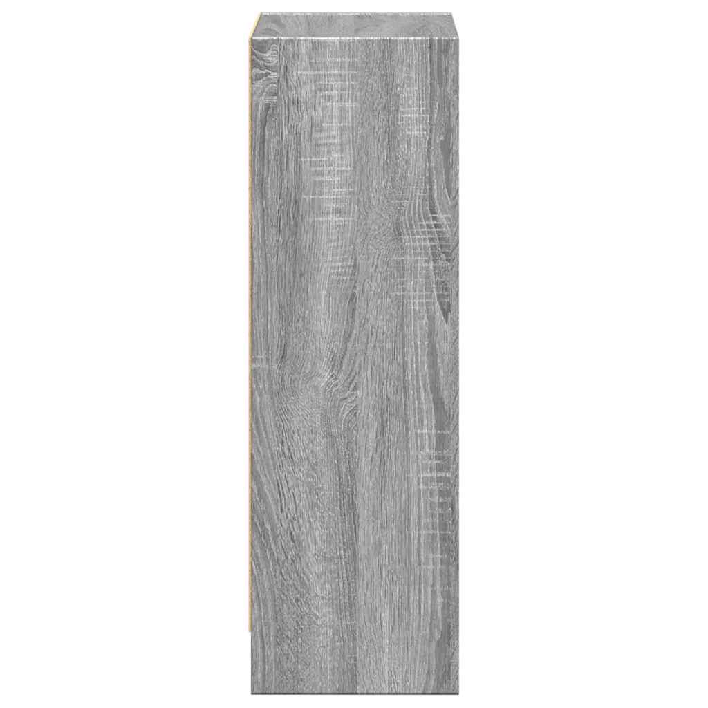 bogreol 40x24x76 cm konstrueret træ grå sonoma-eg