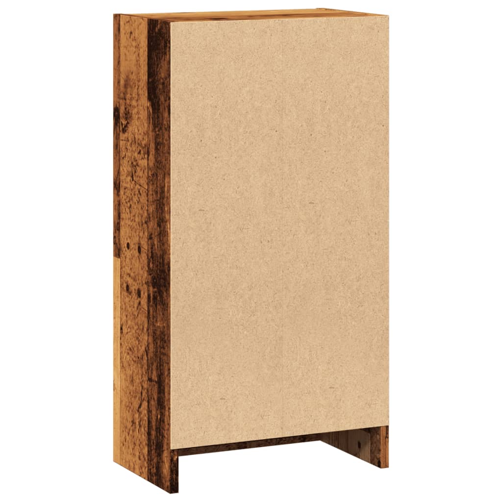 bogreol 40x24x76 cm konstrueret træ antikt træ