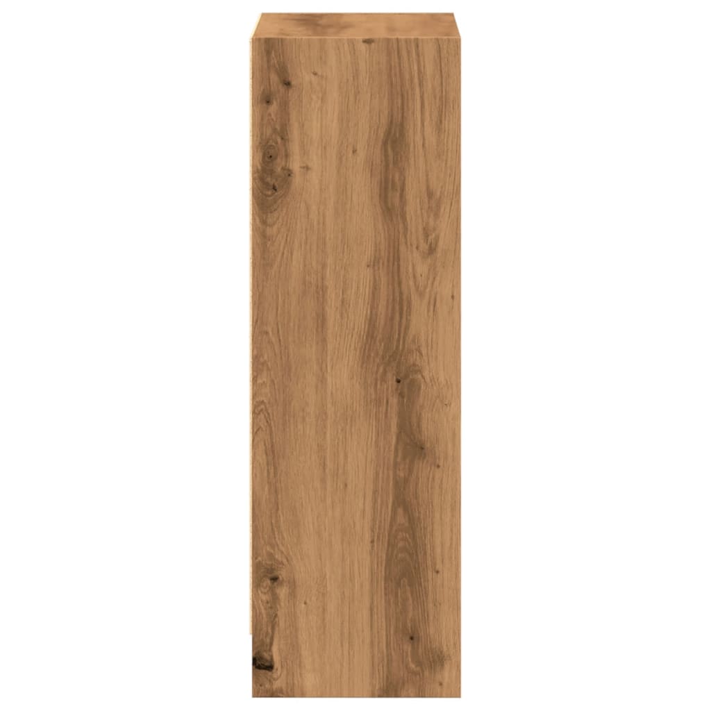 bogreol 40x24x76 cm konstrueret træ egetræsfarve
