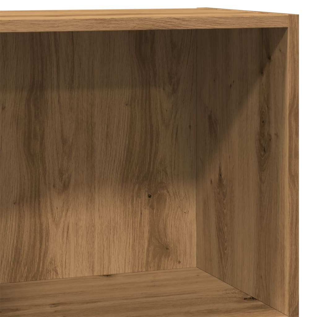 bogreol 40x24x76 cm konstrueret træ egetræsfarve