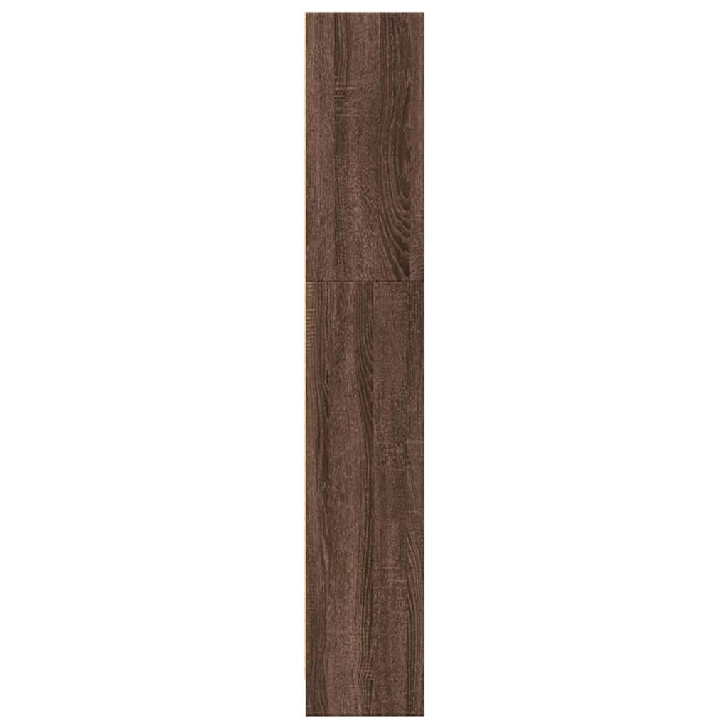 bogreol 40x24x143 cm konstrueret træ brun egetræsfarve