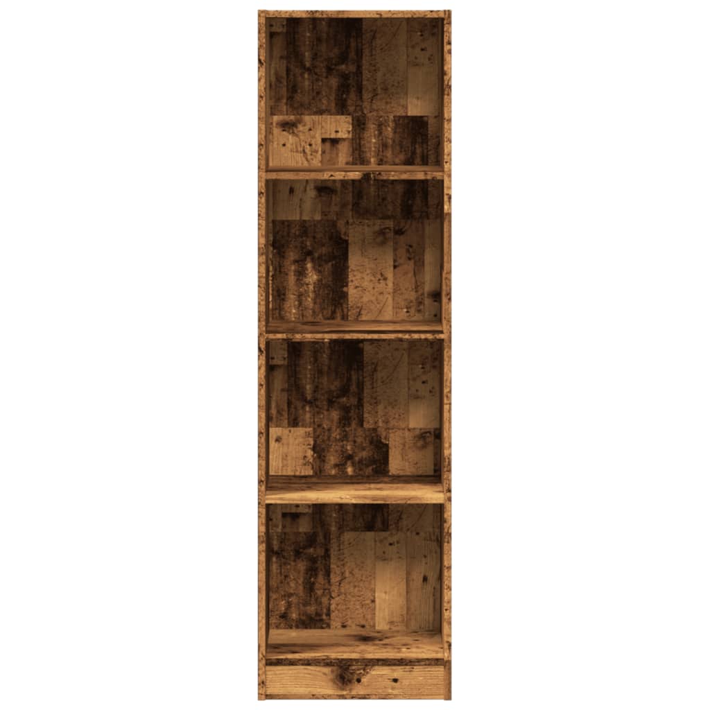 bogreol 40x24x143 cm konstrueret træ antikt træ