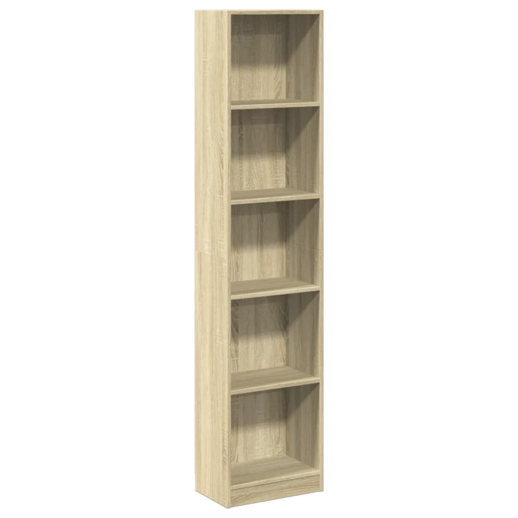 bogreol 40x24x176 cm konstrueret træ sonoma-eg