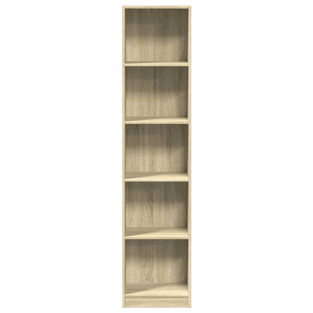 bogreol 40x24x176 cm konstrueret træ sonoma-eg