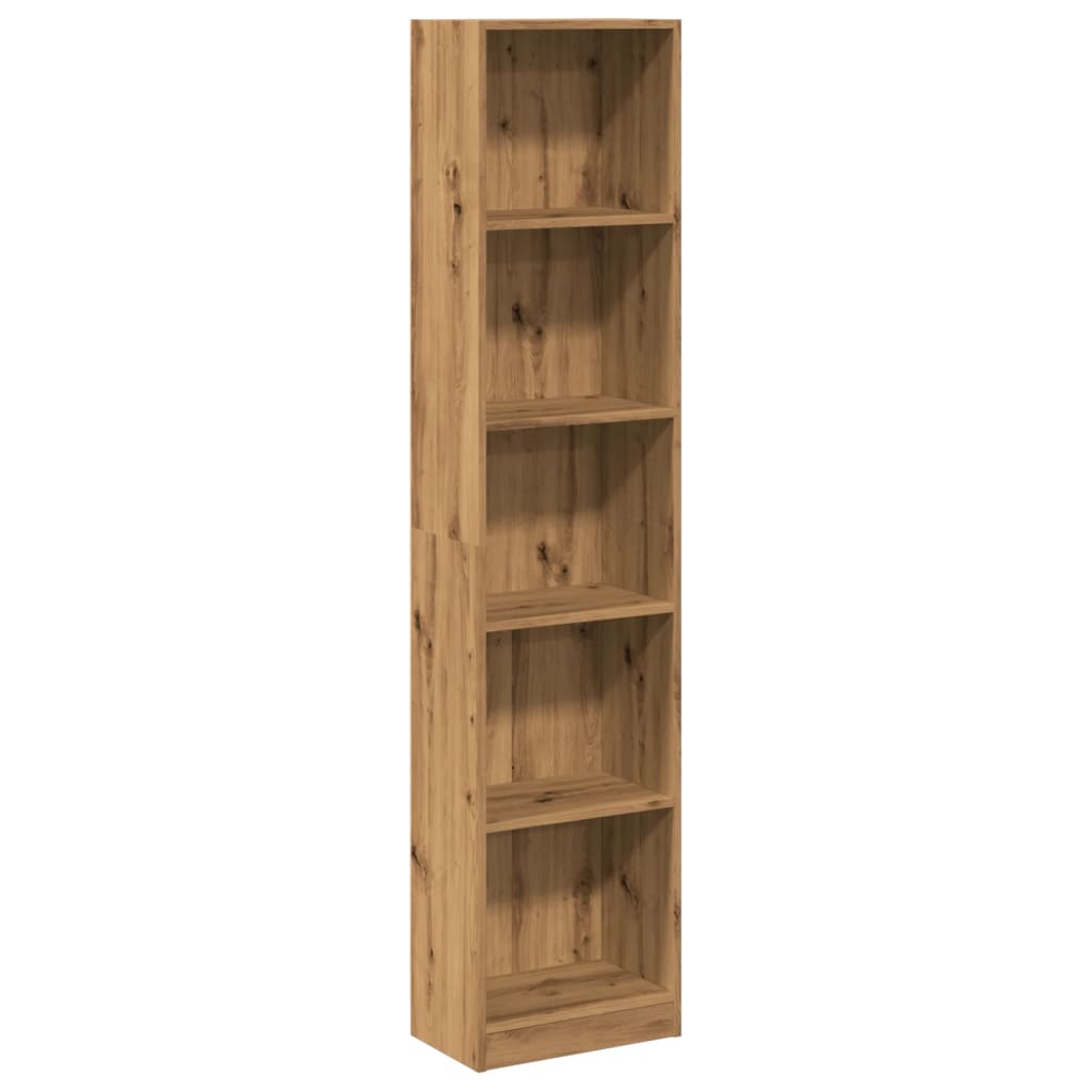 bogreol kunstnerisk eg 40x24x176 cm konstrueret træ
