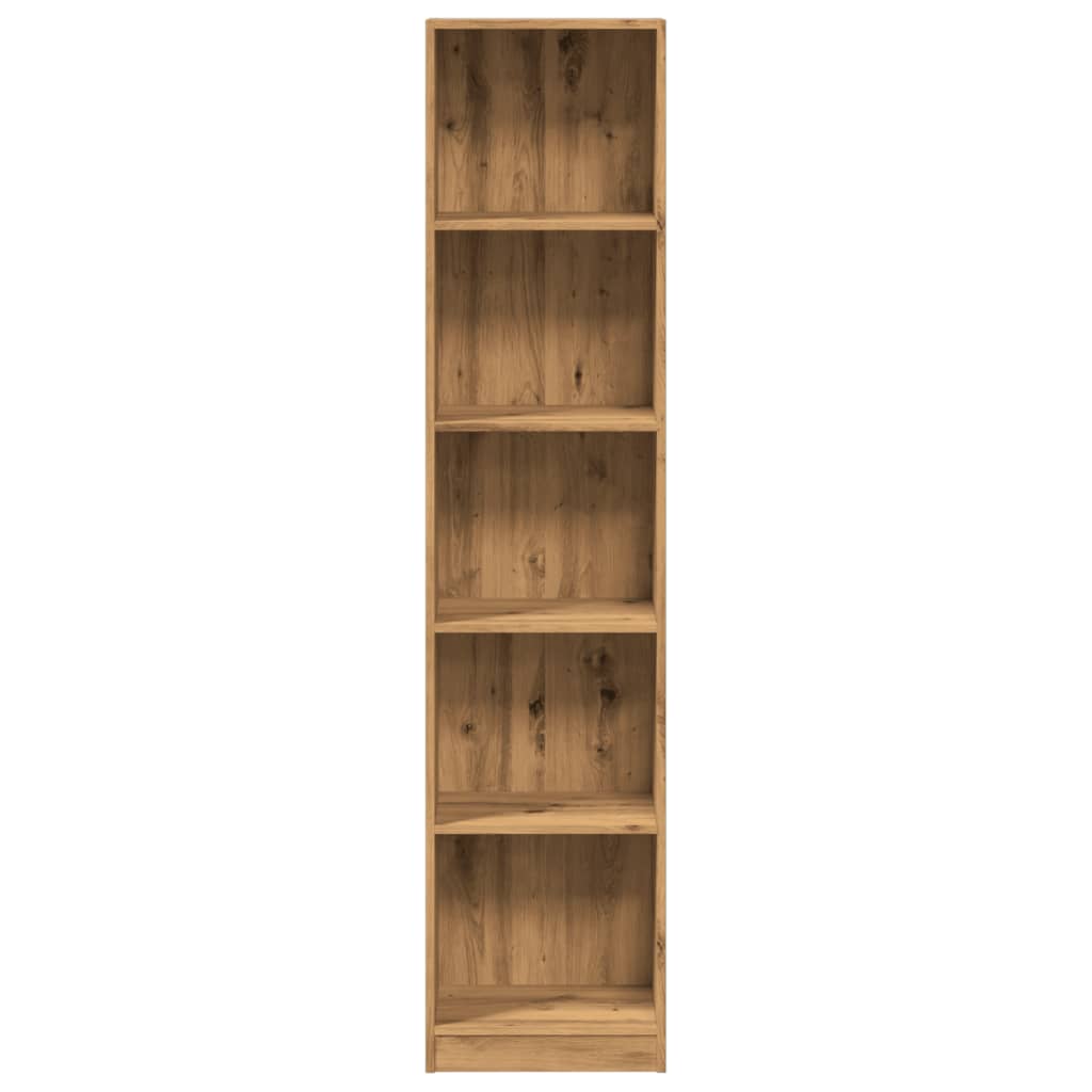 bogreol kunstnerisk eg 40x24x176 cm konstrueret træ