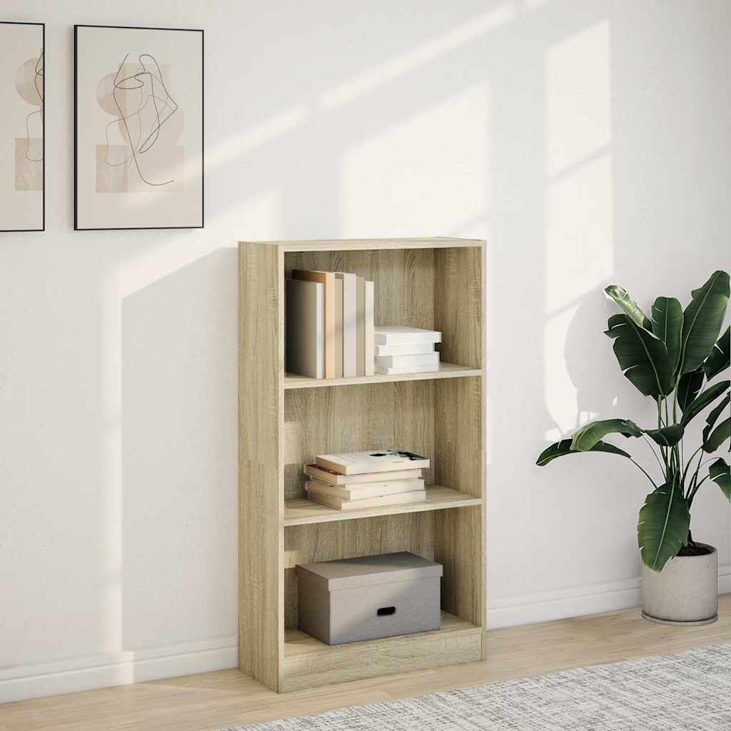 bogreol 60x24x109 cm konstrueret træ sonoma-eg