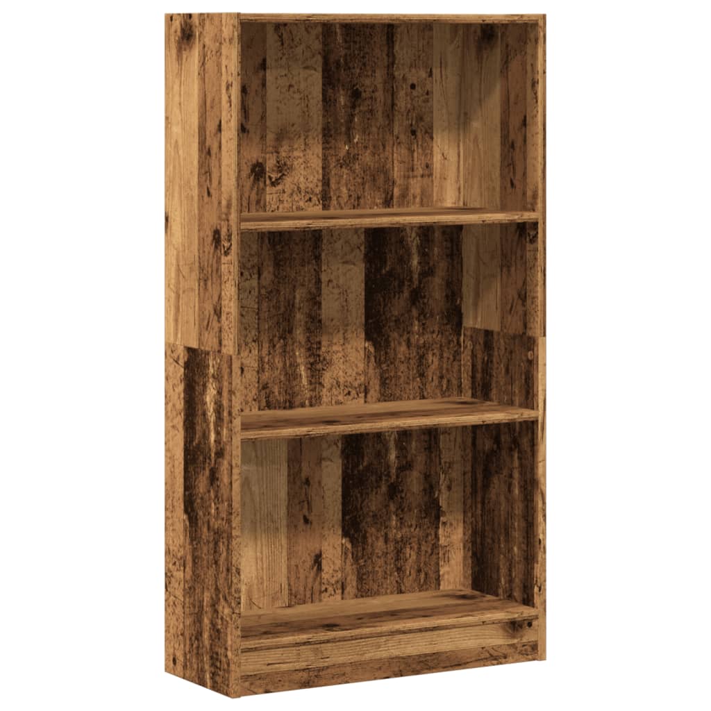 bogreol 60x24x109 cm konstrueret træ antikt træ