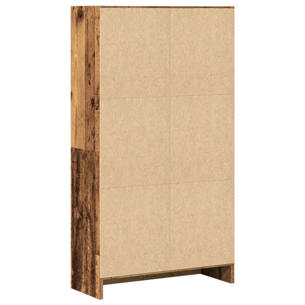 bogreol 60x24x109 cm konstrueret træ antikt træ